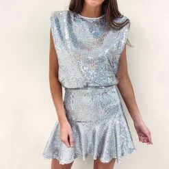 Indie Collection Iridescent Sequin Skirt USA Collection