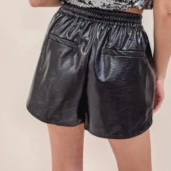 Indie Collection Shiny Faux Leather Shorts
