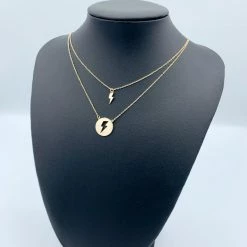 Indie Mae Jewelry Double Layer Bolt Necklace