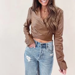 Indie Collection Cropped Leather Blazer