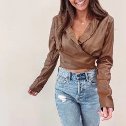 Indie Collection Cropped Leather Blazer