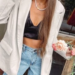 Indie Collection Sloane Faux Leather Blazer New Arrivals