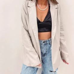 Indie Collection Sloane Faux Leather Blazer New Arrivals