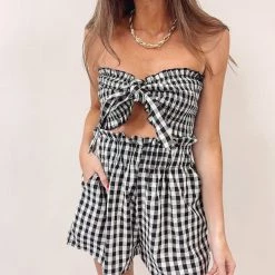Indie Collection New Arrivals Gingham Set