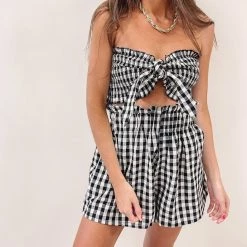 Indie Collection New Arrivals Gingham Set