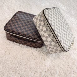 Indie Collection New Arrivals Checkered Make Up Case