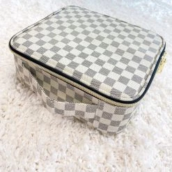 Indie Collection New Arrivals Checkered Make Up Case