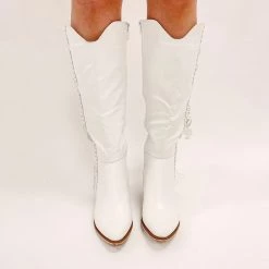 Indie Collection White Fringe Cowboy Boot New Arrivals