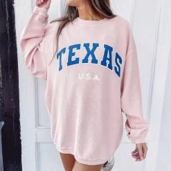 Indie Collection New Arrivals Texas Corded Pullover