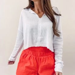 Indie Collection Smocked Athletic Shorts - Coral