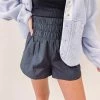Indie Collection New Arrivals Smocked Athletic Shorts - Black