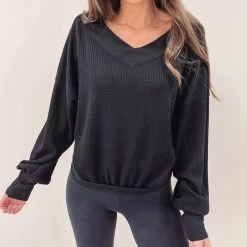 Indie Mae Ashley Waffle Knit Top Clothes