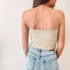 Indie Collection Ribbed Nude Tube Top Clothes