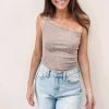 Indie Mae One Shoulder Seamless Tank Clothes