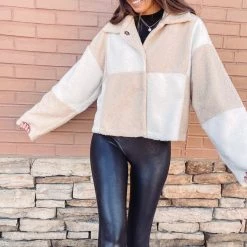 Indie Collection Checkered Tan Jacket New Arrivals