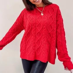 Indie Collection Alexis Red Sweater New Arrivals