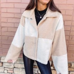 Indie Collection Checkered Tan Jacket New Arrivals