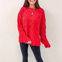 Indie Collection Alexis Red Sweater New Arrivals