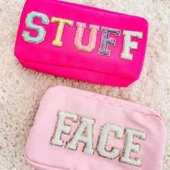 Indie Collection New Arrivals Pouches With Varsity Letters