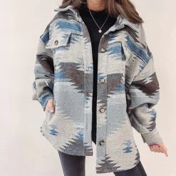 Indie Collection Oversized Aztec Jacket