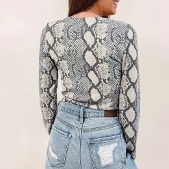 Indie Mae Snakeskin Top