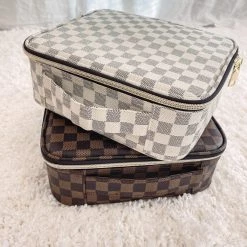 Indie Collection New Arrivals Checkered Make Up Case