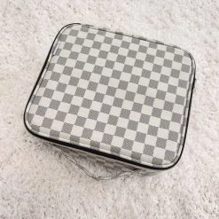Indie Collection New Arrivals Checkered Make Up Case