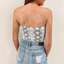 Indie Mae Snakeprint Tube Top