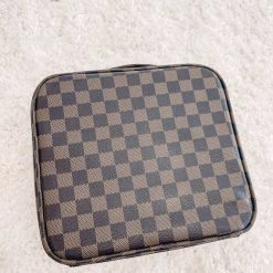 Indie Collection New Arrivals Checkered Make Up Case