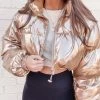 Indie Collection Gold Puffer Jacket
