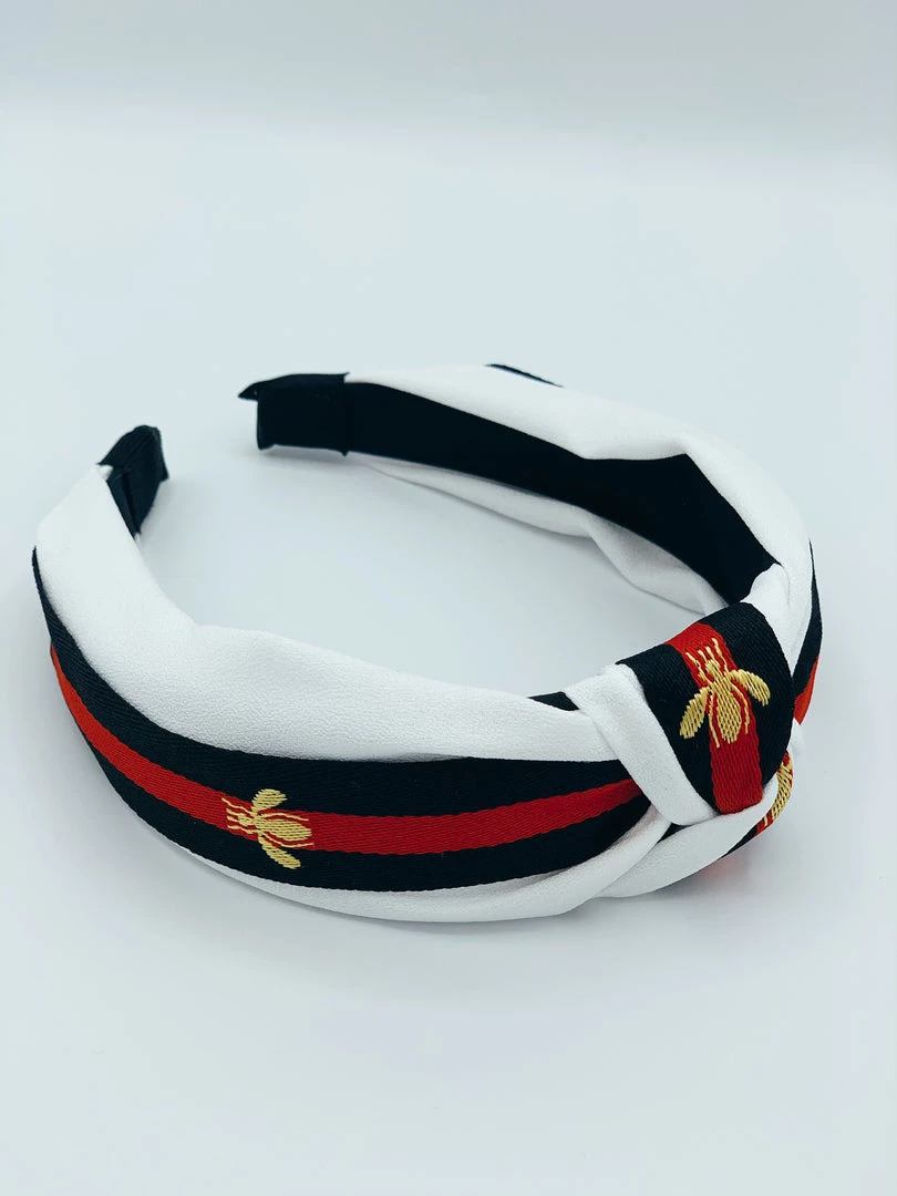 Indie Mae Jewelry Bee Embroidered Headband 3 Indie Mae Jewelry Bee Embroidered Headband