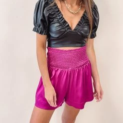Indie Collection Adair Shorts - Magenta New Arrivals