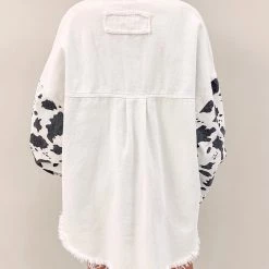 Indie Collection Cowprint Shacket Jackets/Shackets/Flannels