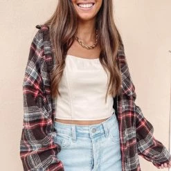 Indie Collection Simone Faux Leather Top New Arrivals