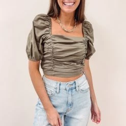 Indie Collection New Arrivals Avani Top - Olive