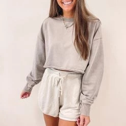 Indie Collection New Arrivals Elle Cropped Pullover