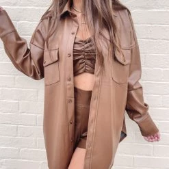 Indie Collection Ryan Faux Leather Shorts