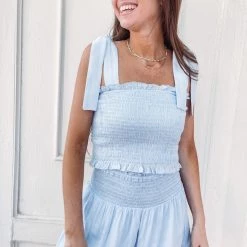 Indie Collection Adair Smocked Top (Multiple Colors) USA Collection