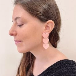 Indie Collection The Romeo Stacked Heart Earrings New Arrivals