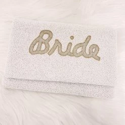 Indie Collection Cursive Bride Beaded Crossbody