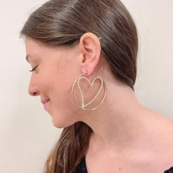 Indie Mae Jewelry Heart Hoops