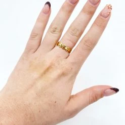 Indie Collection New Arrivals Multi-Smiley Face Ring