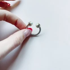 Indie Collection Double Pearl Cable Ring 6 Indie Collection Double Pearl Cable Ring