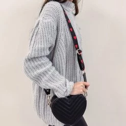 Indie Collection New Arrivals Heart Guitar Crossbody Strap