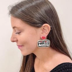 Indie Collection Just Married Earrings New Arrivals
