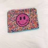 Indie Collection New Arrivals Colorful Smiley Beaded Pouch