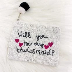 Indie Collection New Arrivals Bridesmaid Beaded Pouch