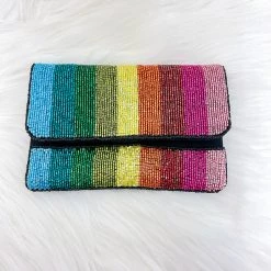 Indie Collection Rainbow Beaded Bag/Clutch New Arrivals
