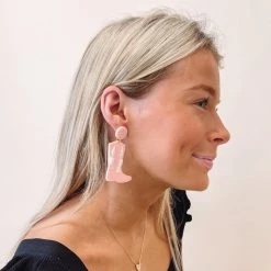 Indie Collection Cowboy Boot Clay Earrings New Arrivals