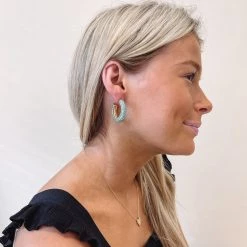 Indie Mae The Gemma Pave Crystal Hoop Jewelry